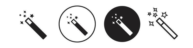 Magic wand icon set collection for web vector