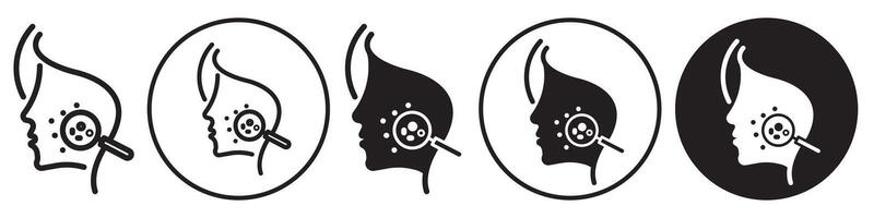 Acne icon set collection for web vector
