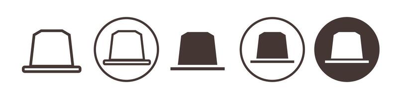 Nespresso Icon set collection for web vector