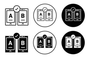 A-B Testing icon vector