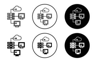edge computing Icon logo collection set vector