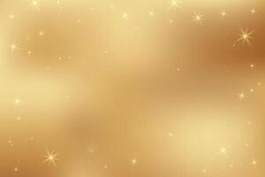 Gold abstract gradient background with shiny lights and stars vector
