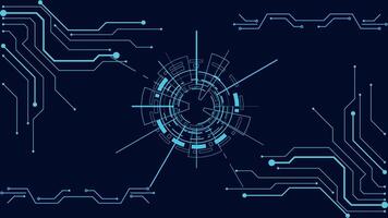 Artificial intelligence, cyber-circuits, future technology concepts vector