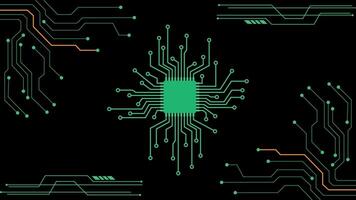 Artificial intelligence, cyber-circuits, future technology concepts vector