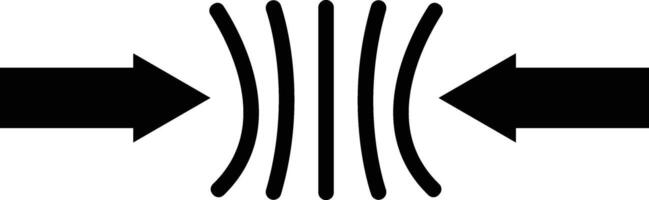 Compress line icon. Pressure suspension bounce symbol. Push shrink sign. Flexible elastic logo. Reduce shock icon. flat style. vector
