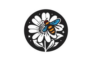 Bee Color style with white background vector