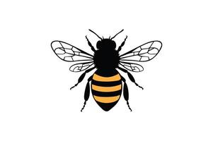 Bee Color style with white background vector