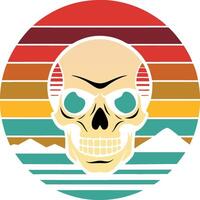 Unique Art Island with Skull Design vector