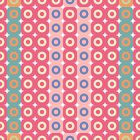seamless pattern rounded rectangle mixed donut shape pastel shades color vector