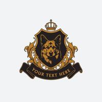 Royal dog logo vector