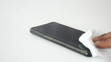 cleaning mobile phone display for preventing virus video