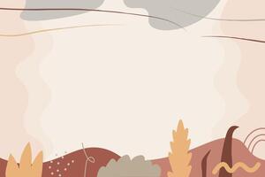 Hand drawn soft earth tones illustration element background vector