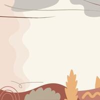 Hand drawn soft earth tones illustration element background vector