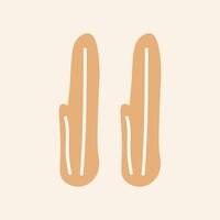 Hand drawn soft earth tones illustration element vector