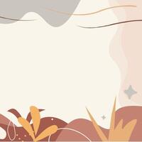 Hand drawn soft earth tones illustration element background vector