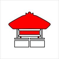 Linear indonesian independence day icon illustration vector