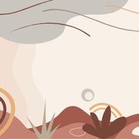Hand drawn soft earth tones illustration element background vector