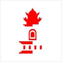 Linear indonesian independence day icon illustration vector