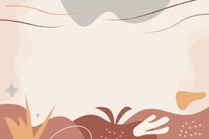 Hand drawn soft earth tones illustration element background vector