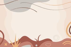 Hand drawn soft earth tones illustration element background vector