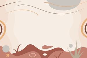 Hand drawn soft earth tones illustration element background vector