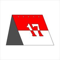 Indonesian Flag Independence Day Element vector