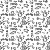 A pattern of black and white symbols on white background vector