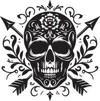 Skull Illustration, skull silhouette, For T-Shirt Design, Tshirt, Human skull illustration vector
