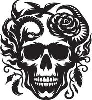 Skull Illustration, skull silhouette, For T-Shirt Design, Tshirt, Human skull illustration vector