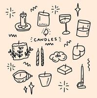 candles element design for templates. vector