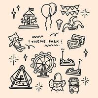 theme park element design for templates. vector