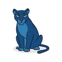 Panther animal cartons isolated flat illustration vector