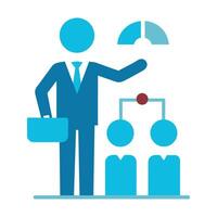 Leader. Presentation. Strategy. icon shape Business illustration. on white background vector