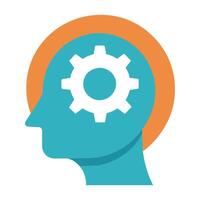 Setting in head flat illustration on white background vector