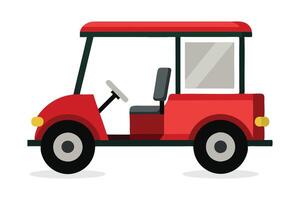 Golf cart Road transport isolated flat illustration vector