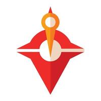 Cardinal points flat illustration on white background vector