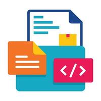 File in code flat illustration on white background vector