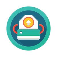 Details backup flat illustration on white backgroun vector