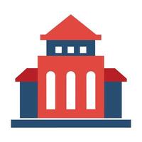 Building flat icon illustration on white background. vector