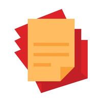 Duplicate paper flat illustration on white background vector