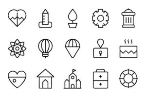 Scale editable stroke outline icon set illustration on white background vector