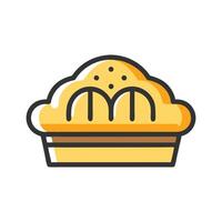 Baking and pastr editable stroke outline icon isolated on white background flat illustration. vector