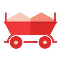 Wagon flat illustration on white background. vector