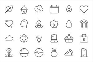 Govermment editable stroke outline icon set illustration on white background. vector