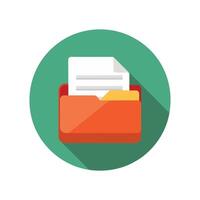 File backup flat illustration on white background vector
