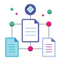 Smart contracts flat illustration on white background. vector