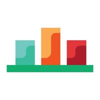 State graph line flat illustration on white background. vector
