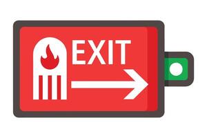 Fire exit flat illustration on white background vector