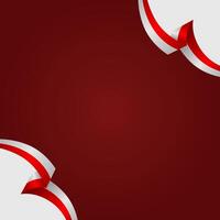 dark red background with indonesian flag and empty space for text vector