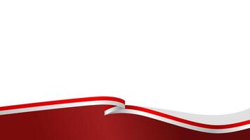 Red and white Indonesian flag gradient template background with empty space for your text. Indonesia Independence Day template background vector